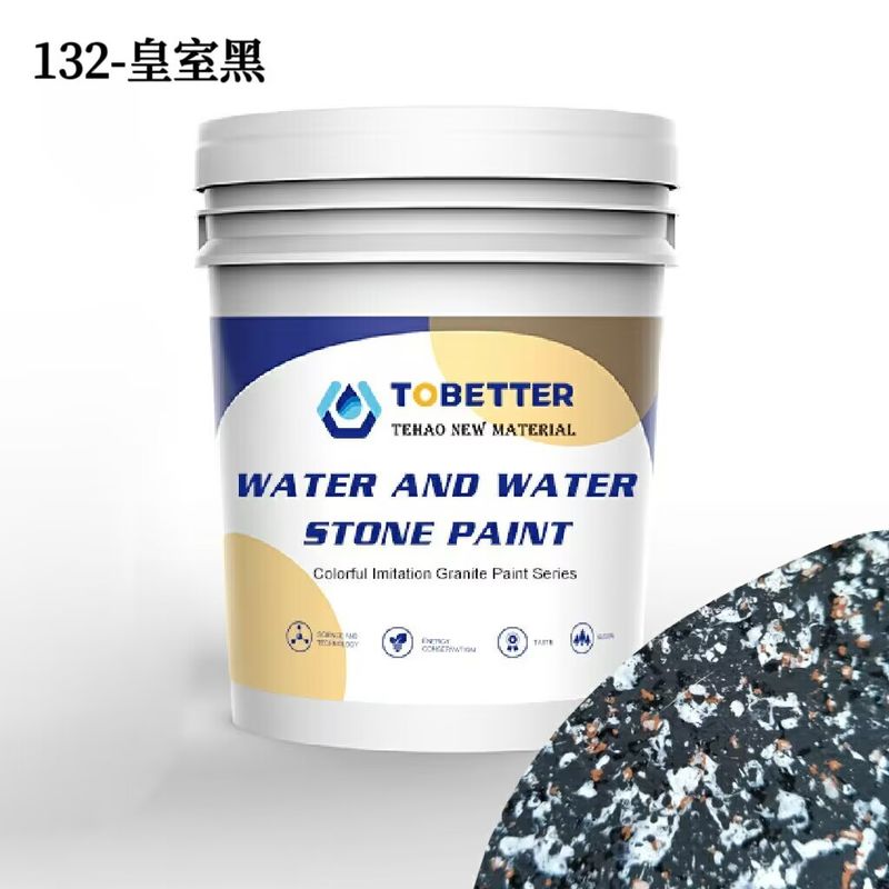 Imitación de granito pintura de piedra agua y agua similar a Dulux pintura de piedra falsa 132