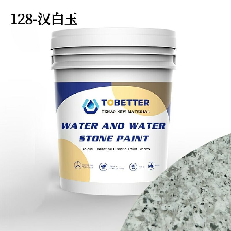 Imitación de piedra de mármol blanco pintura de agua y agua similar a Dulux pintura de piedra falsa