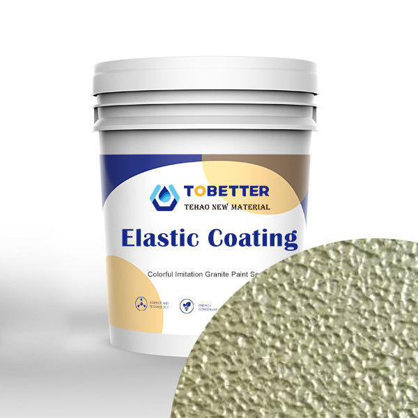 Pintura exterior verde claro elástica Resistencia al moho Pintura de pared elástica 3 árboles reemplazar