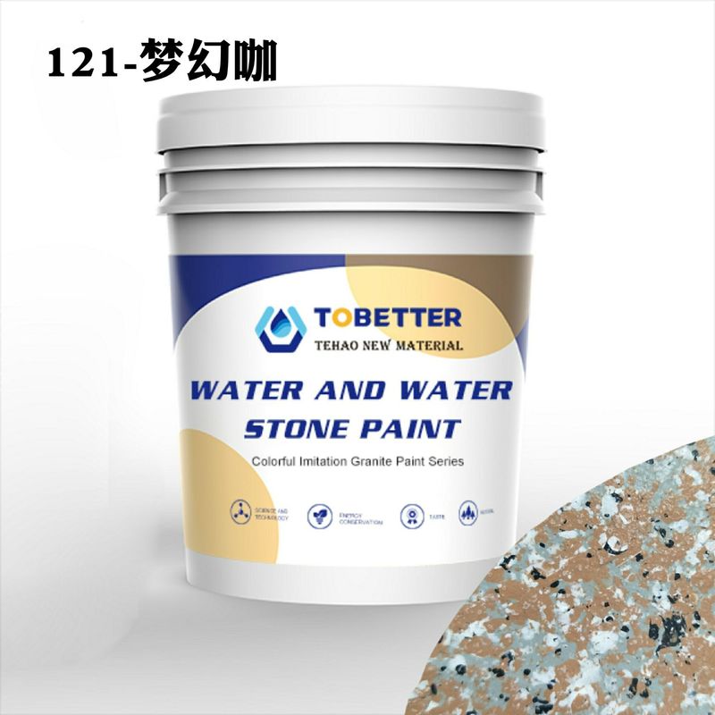 121 Imitación de granito pintura de piedra agua y agua similar a Dulux pintura de piedra falsa
